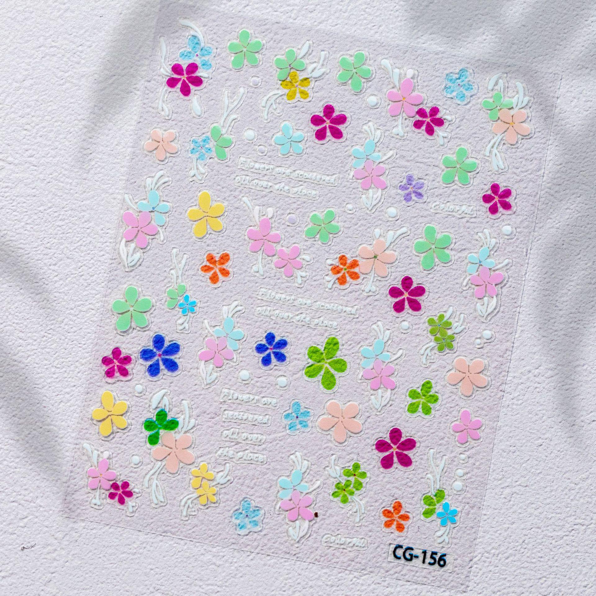 Cyansea Popular Fresh Flower Jelly Nail Art & Journal Stickers CG-156