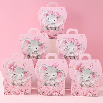 Pink Eliphant Gift Boxes Birthday Wedding Party Decoration for Home Gift Tote Boxes Happy Birthday Baby Shower Party Supplies