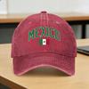 Mexico Flag Mexican Hispanic Siesta Washed Baseball Cap  Print Sun Trucker Hat Summer Women Unisex Running Hippie Snapback Cap