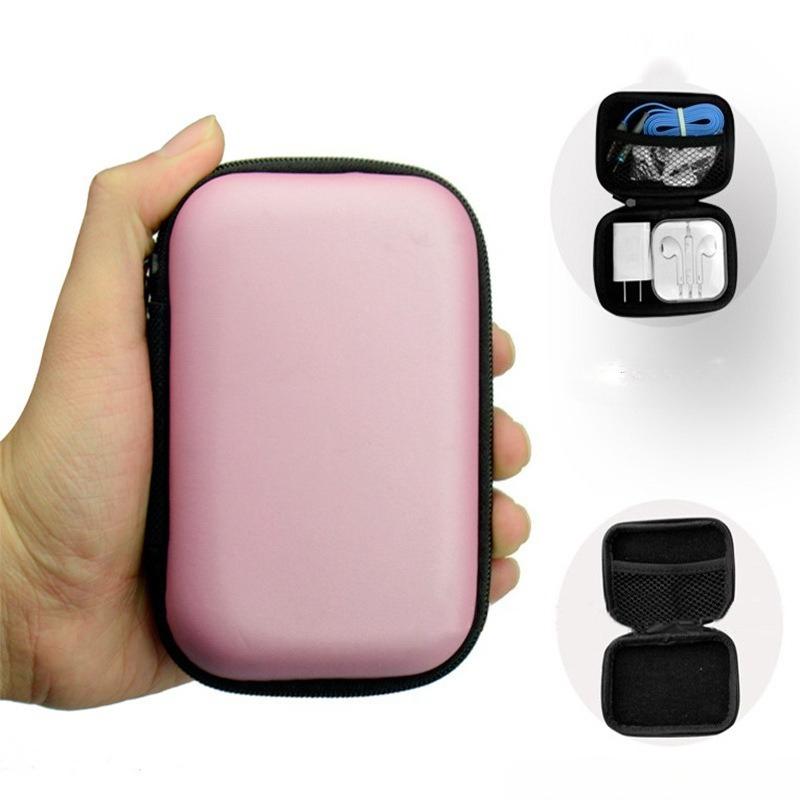 Coin Purse Portable Small Storage Case Zipper Carrying Pouch Box for Earphone Headphone Date Cable Organizer Rectangular Coin Pouch Key Storage Bag
