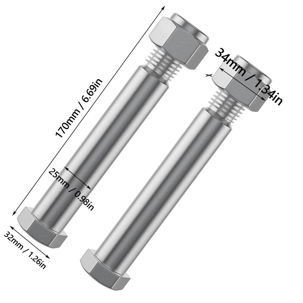 6 Pcs Mini Excavator Pin Replacement for AGT Excavators 25mm Alloy Steel Small Digger Link Pin