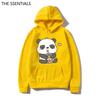 2022 Felpe con Cappuccio Panda Kawaii Unisex Harajuku Needs More Boba Felpa con Cappuccio Unisex Primavera Autunno Estetica Cartone Animato Grafica Felpa
