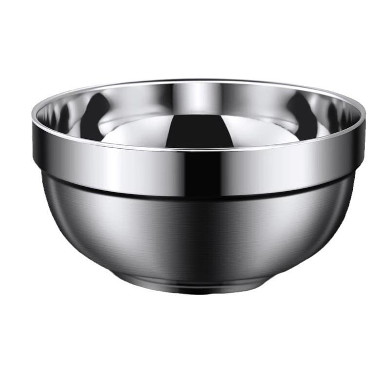 Double-Layer Insulated Stainless Steel Rice Bowl 12cm Diameter