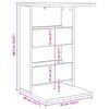 Side Table Black Oak Effect 40 X 35 X 60.5 Cm