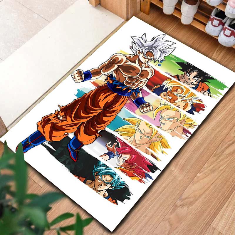 Tappeto Dragon Ball Z per Soggiorno Camera da Letto Casa Decorazione Divano, Tappetino Antiscivolo per Giochi Bambini