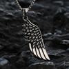 Retro Wing Design Titanium Steel Men's Necklace Trendy Nightclub Pendant Jewelry