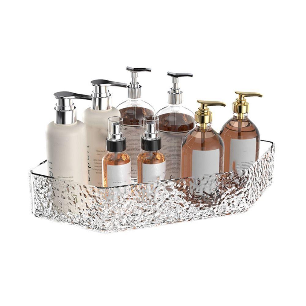 No Drilling Bathroom Storage Rack Wall Corner Storage Shelf Triangle Holder  Cosmetic