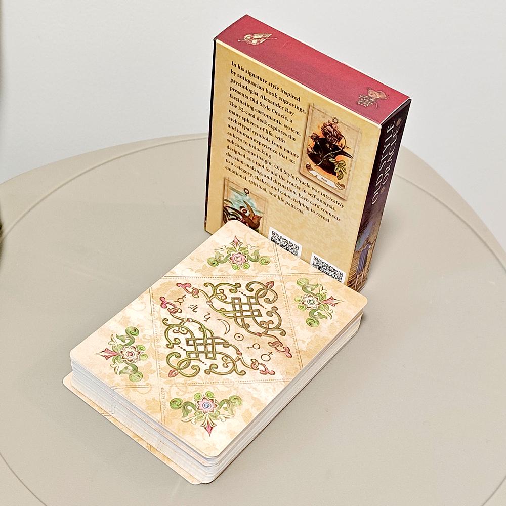 Old Style Oracle Deck 52 Pcs Cards 10.5*7.5cm Inspired By Antiquarian Book Engravings on 350GSM Double-embossed Cardstock