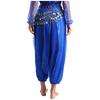 Damen Bauchtanz Bloomers Haremshose Elastischer Bund Paillettenbesetzte Schicht Schnürung Hüfttuch Halloween Kostüm