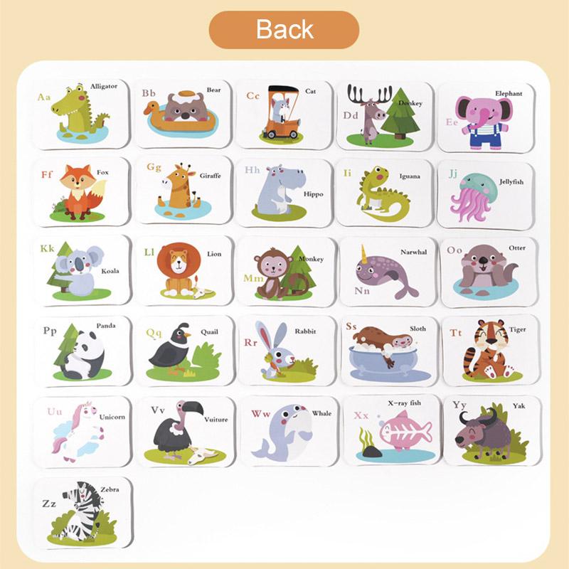 Montessori Wooden Spell Word Game Letter Cognitive Card Matching Games Early Learning Education Educational Toys For Children