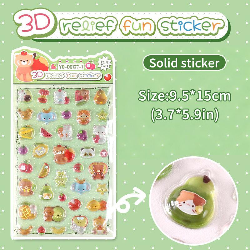 Sigillo a Goccia Bonbon Capibara 3D Caramelle Gelatina Adesivi Animali Carini per Scrapbooking Fai da Te Libri Stile Giapponese Adesivo per Cover del Telefono