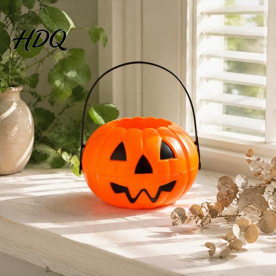 Halloween Festival Supplies 1/2/3Pcs Pumpkin Candy Bucket Trick-or-Treat Holder Basket Party Favors Jack-O-Lantern Sweet Snack Pail with Handle,