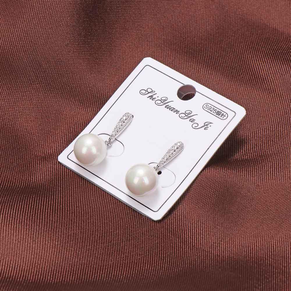 Sweet Women S925 Silver Shell Pearl Elegant Jewelry Fashion Drop Earrings Ear Studs