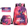 3Pcs/set Cartoon Printed Backpack with Shoulder Bag Pencil Case for Teenager Student Boy Girl School Bag Large Capacity Waterproof Bookbag Kid Gift