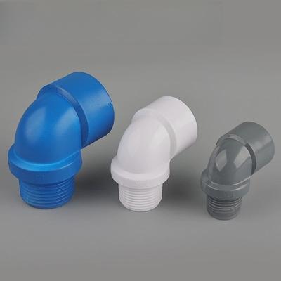 Kolano z gwintem wewnętrznym/zewnętrznym PVC 1/2'' 3/4'' 1 cal Plastikowe złącze Adapter kątowy do rury wodociągowej 90 stopni