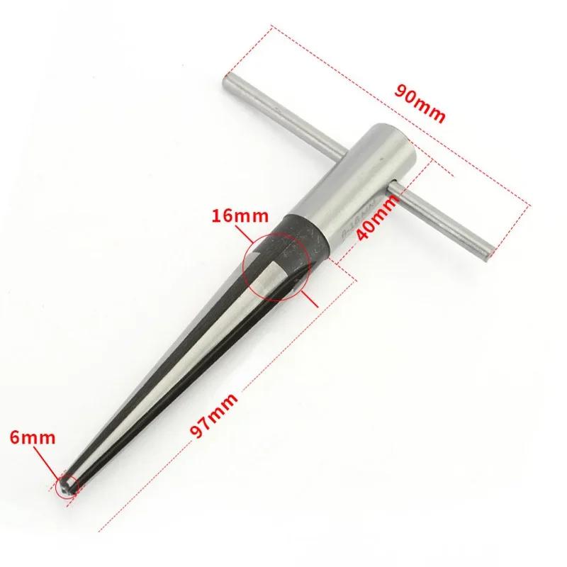 Metal Electric Drill Reamer 3-16mm T-type Hand Taper Reamer Woodworking Hole Opener Chamfering and Reamer Cutting Tool