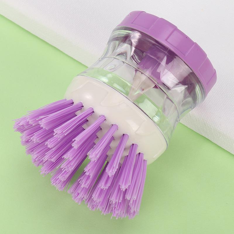 Kitchen Cleaning Bursh Dish Washing Tool  Pan Dish Bowl Palm Brush Liquid Soap Dispenser Magic Brush