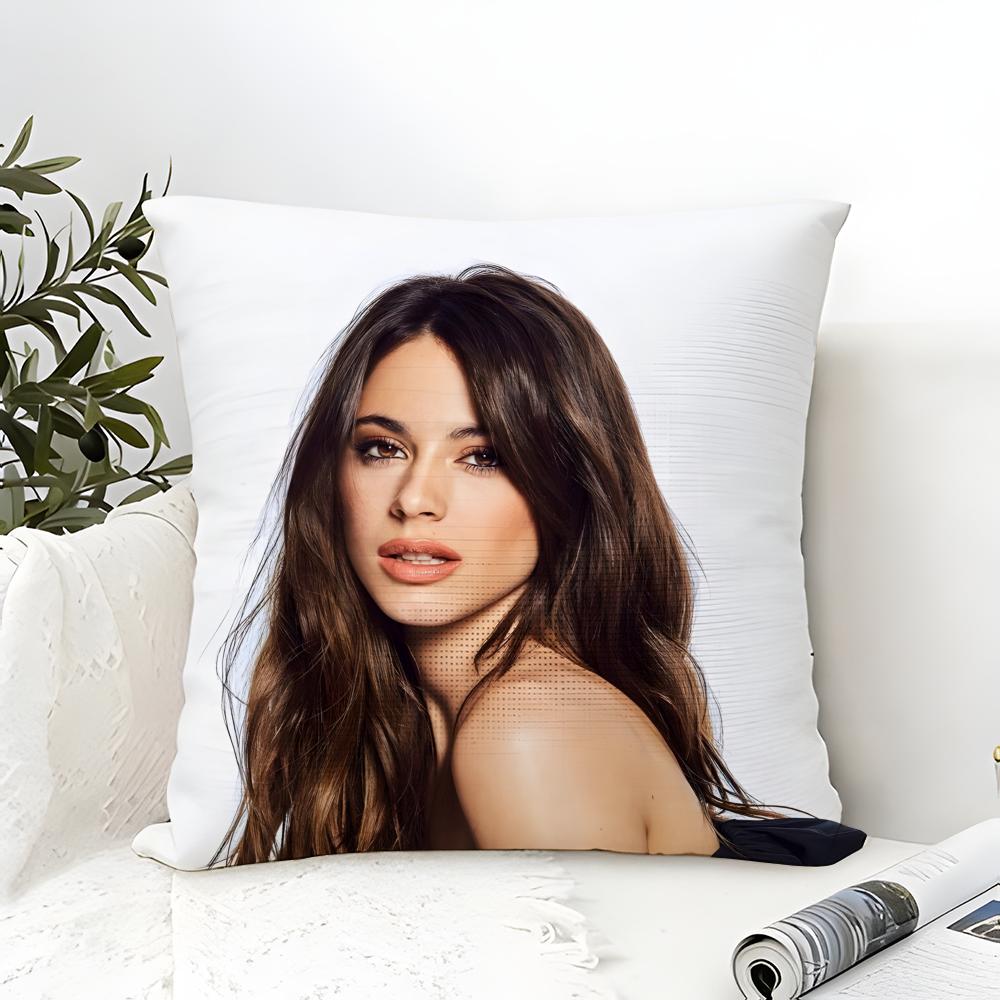 

Argentine Pop Singer Tini Pillow Case Cotton Linen Fabric Square Zipper Pillowcase Home Decorative Living Room 30X30cm