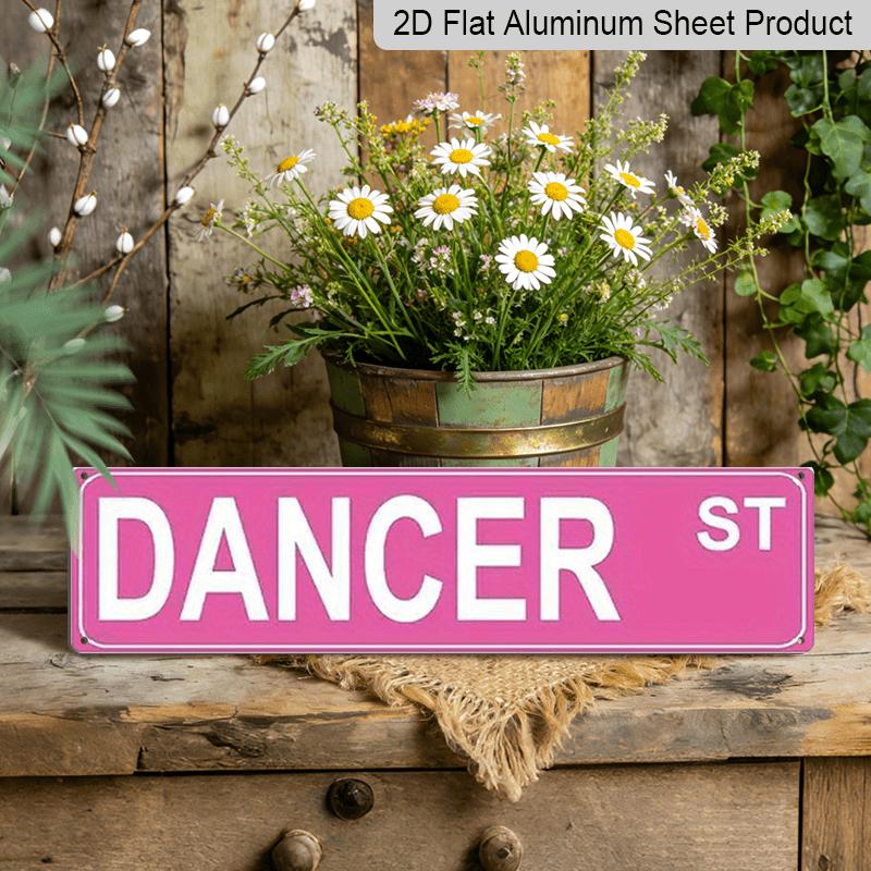 

15.7×3.94inch Metal Sign Dancer Street Sign - Pink Metal Wall Art for Dance Studio, Aluminum Decorative Sign, Home Decor, or Gift Idea Wall Art 40cm x 10cm