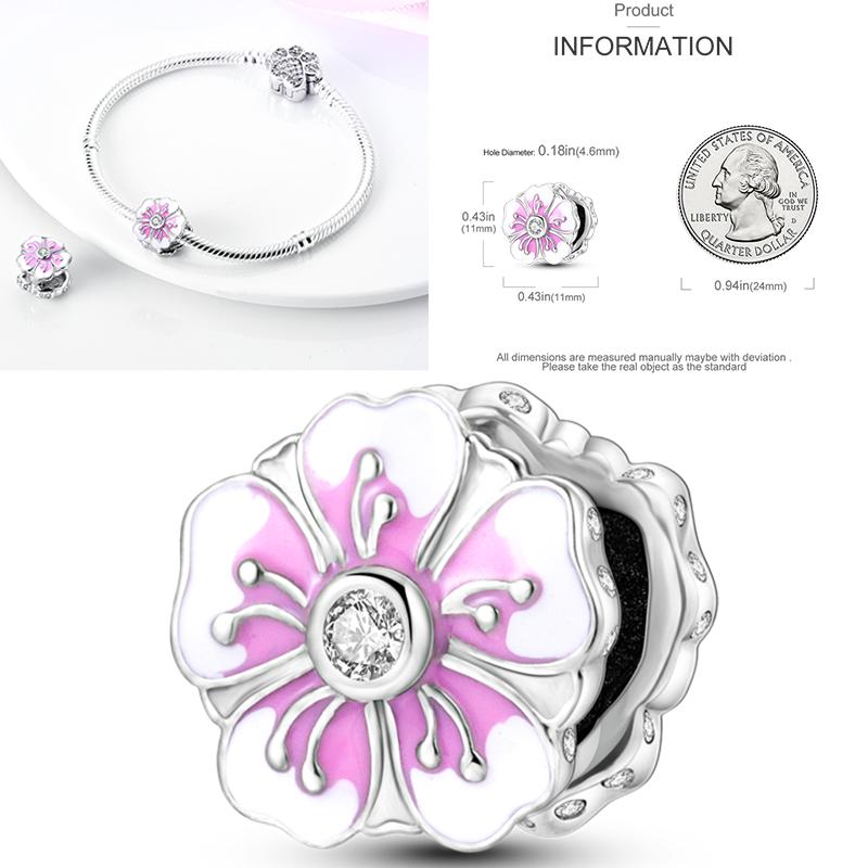 New Copper Charms Beads Sunflower Flower Daisy Original Charm Pendant Fit Charm Bracelets Diy Jewelry Birthday Gift