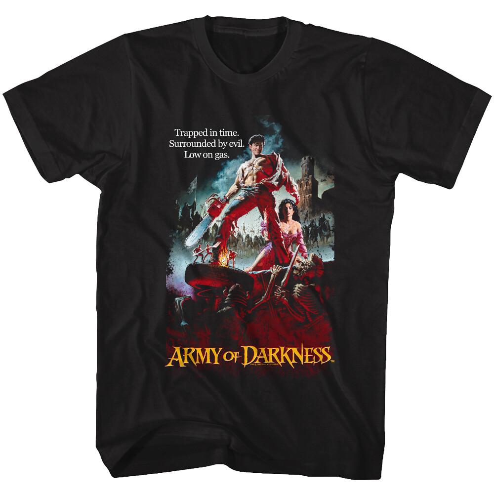Army Of Darkness Movie Poster Trapped In Time Surrounded By Evil Men T Shirt L