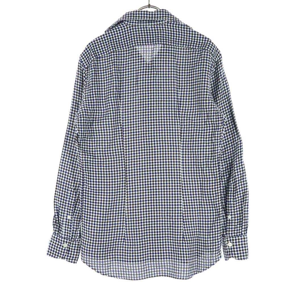 giannetta Overall handle Long sleeve Shawl collar shirt Navy system Women Used