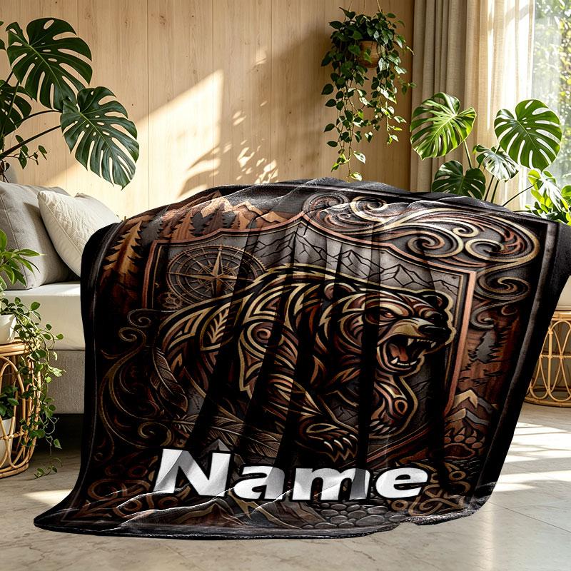 Custom Name Personalized North Sydney Bears Print Blanket, Home Decor, Bedroom, Sofa, Camping, Couch, Gifts for Birthday Christmas