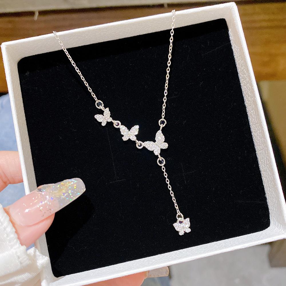 Super Fairy Tassel Necklace Women's Design Sweater Chain Refined Stylish and Versatile Elegant Clavicle