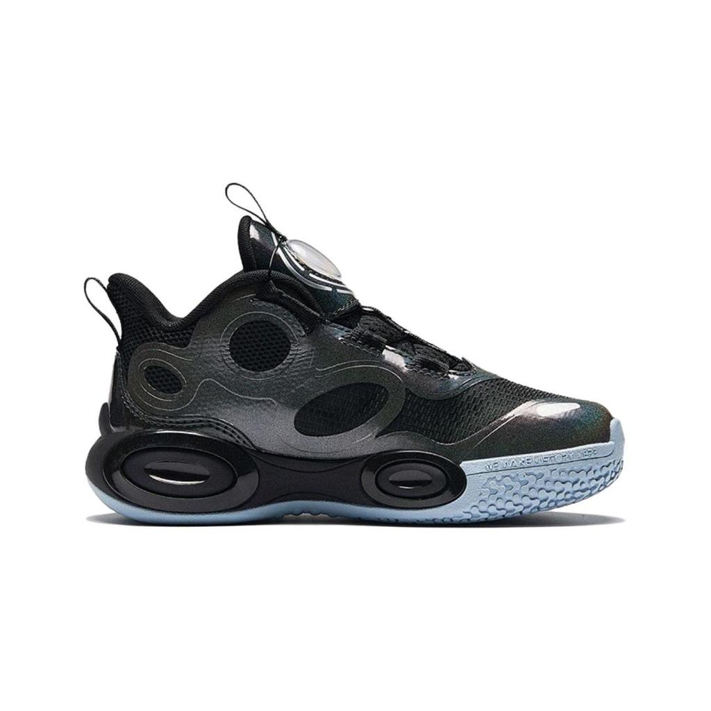 Anta Kids Mesh Shock Absorbing Wear Resistant Low Top Basketball Shoes Kids Sneakers Black 312429952-3