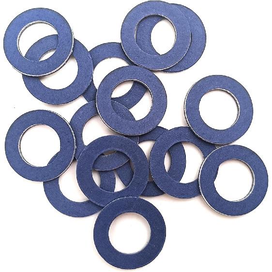 15 Pcs M14 Oil Drain Plug Gasket - 14mm OEM Copper Oil Drain Plug Crush Washer Gasket Fits HyunDal/Kia Oil Crush Washer OEM PN Part#: 21513-23001