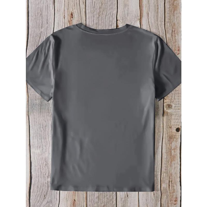 Women's Hippie Life Printed Crew Neck T Shirt, Women's Casual Short Sleeve Top, Suitable Round Neck Top for All Seasons