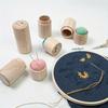 Vintage-Inspired Wooden Sewing Needle Organizer - Compact Cylinder Storage For Hand Sewing & Knitting Supplies