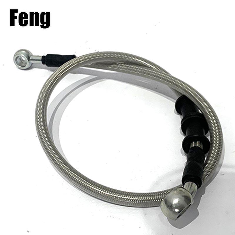 50cm-120cm Motorcycle Modification Brake Hose Disc Brake Oil Pipe Brake Steel Throat Brake Pipe Universal Brake Pipe Brake Line silver 50cm