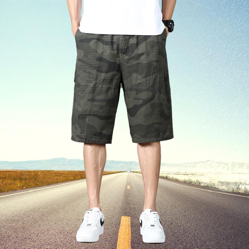 

Men s Plus Size Casual Camouflage 7-Point Jodhpurs Shorts 6XL