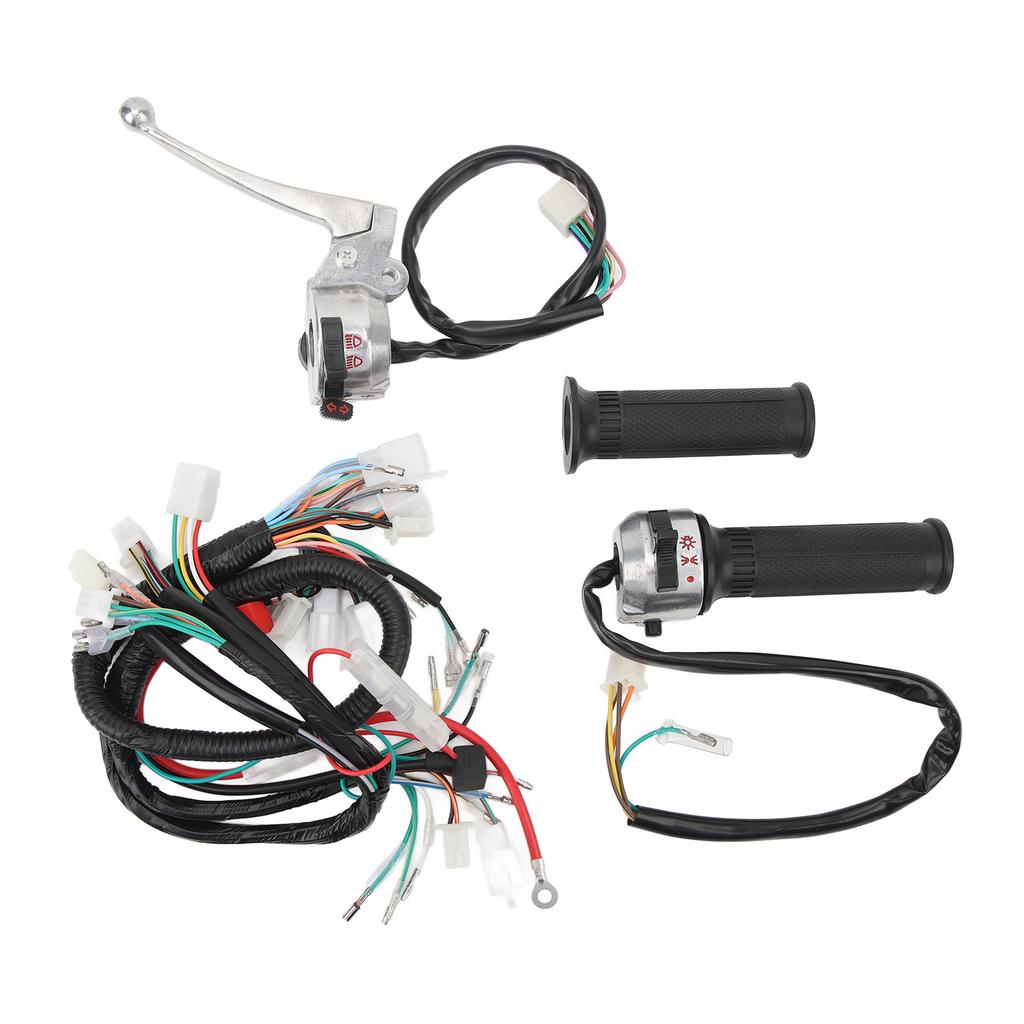 4PCS Engine Harness Kit 22mm Handle Control Switch Wiring Harness Replacement For MONKEY Z50 50cc