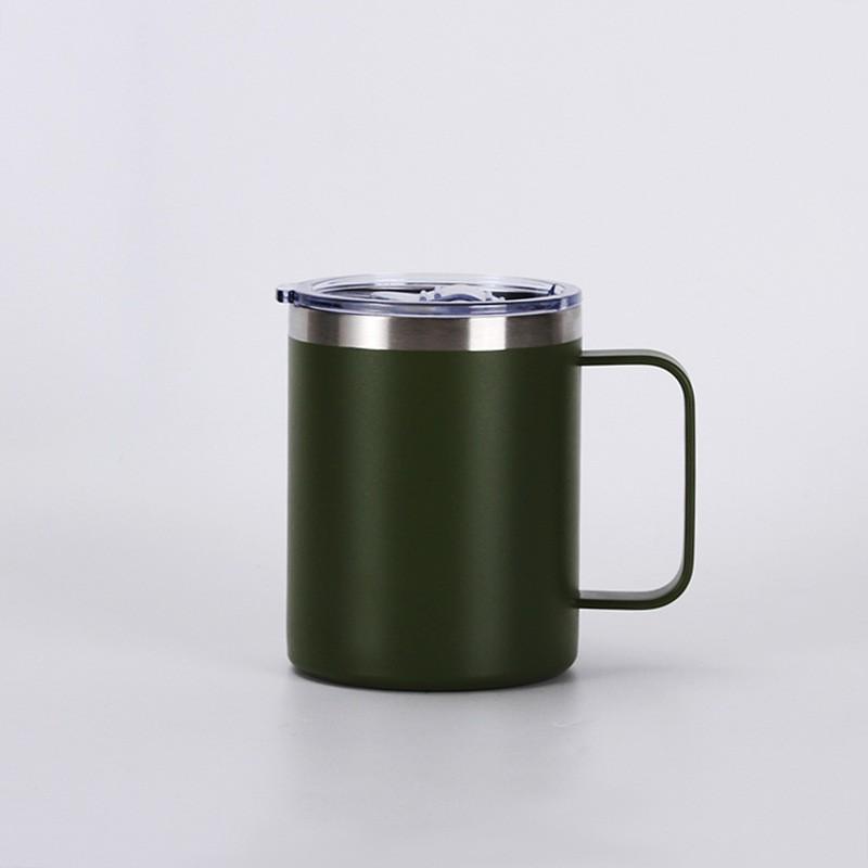 12oz Stainless Steel Vacuum Insulated Travel Mug With Handle Leakproof Coffee Cup Office Home Outdoor Use