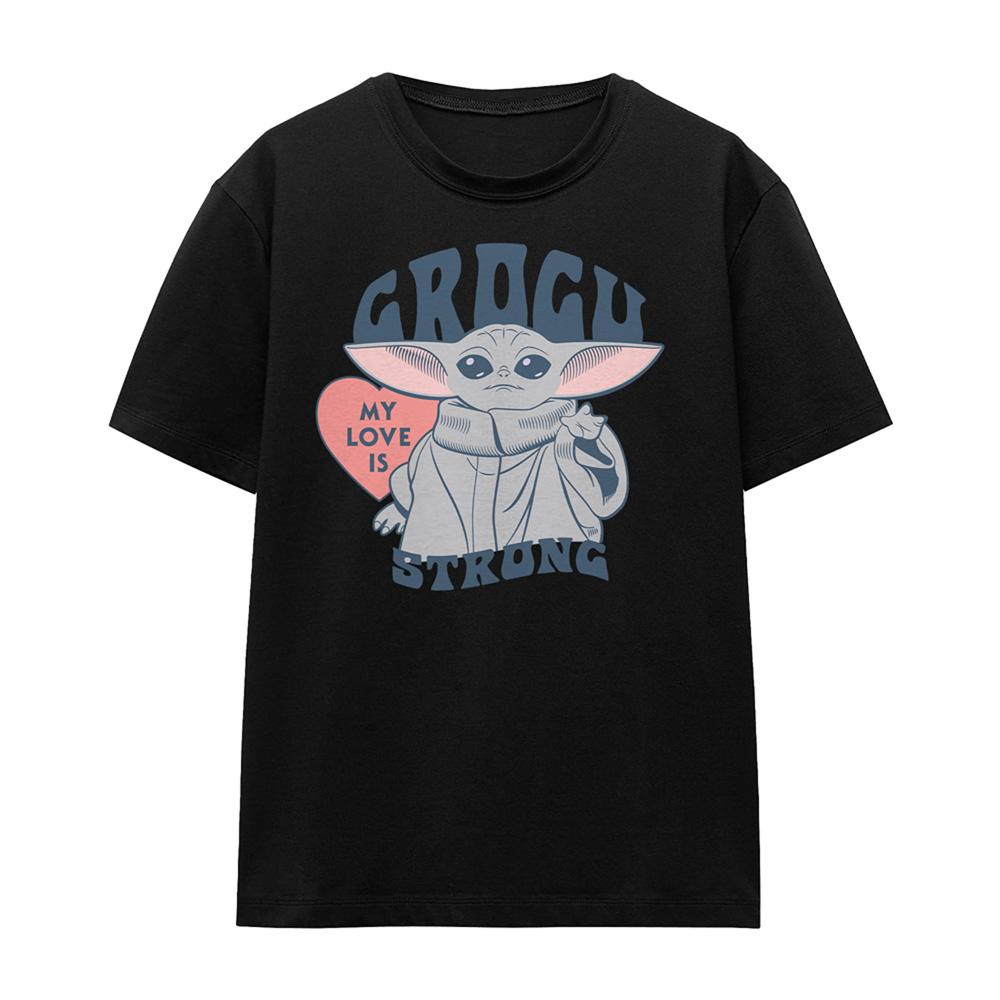 Star Wars: The Mandalorian Unisex Adult My Love Is Strong Baby Yoda T-Shirt