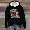 Ladies Fashion Casual Long Sleeve Printed Round Neck Hoodie Pullover Top