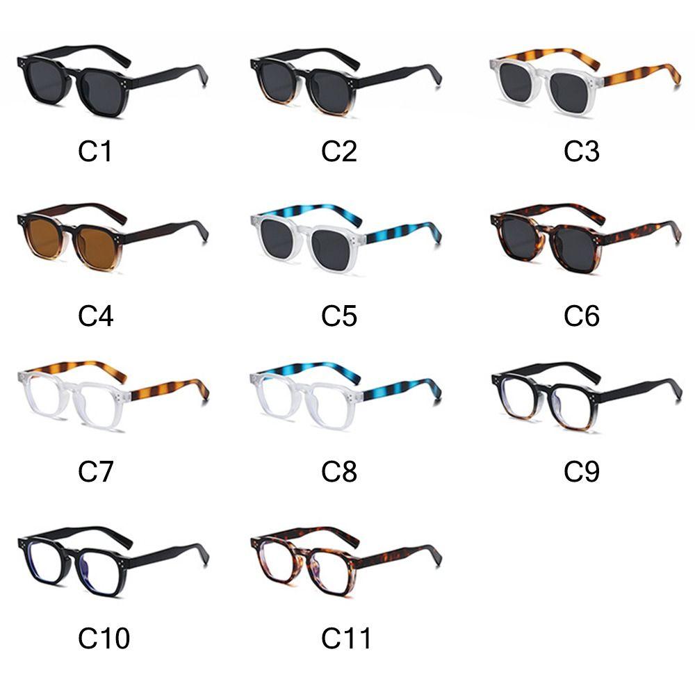 Striped Temples Round Rivet Sunglasses UV Protection Retro Driving Shades Vintage Polygonal Frame Sun Glasses for Women & Men