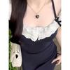 Xiaofei Sleeve Dress Children's Summer Casual New Small One-Word Shoulder Beautiful Pinch Waist Hip Long Dress