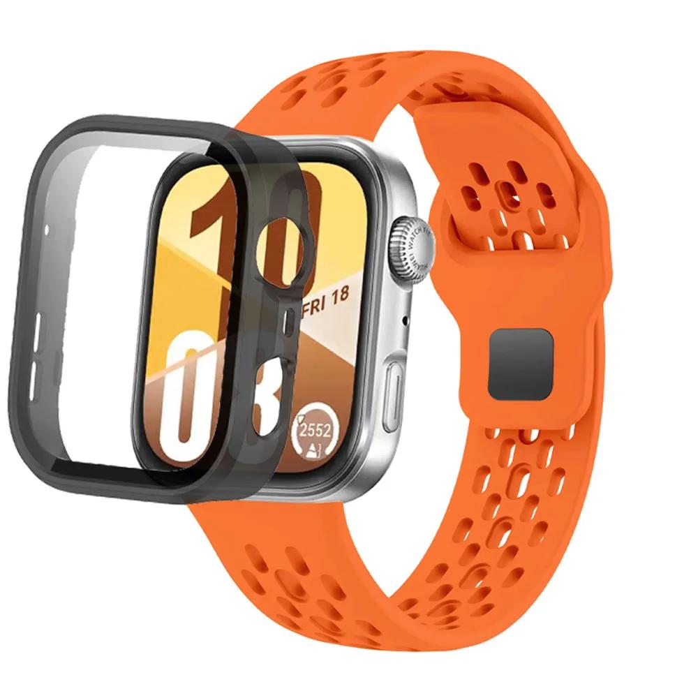 PC-Gehäuse+Silikonband Für Huawei Watch Fit 3 4 4 Pro Displayschutzhülle Armband Für Huawei Watch Fit 4 Pro Vollständige Abdeckung Schale
