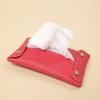 Convenient Tissue Storage Bag Essential Tissue Holder Dispenser Compact PU Leather Pouch for Hygienic Storage