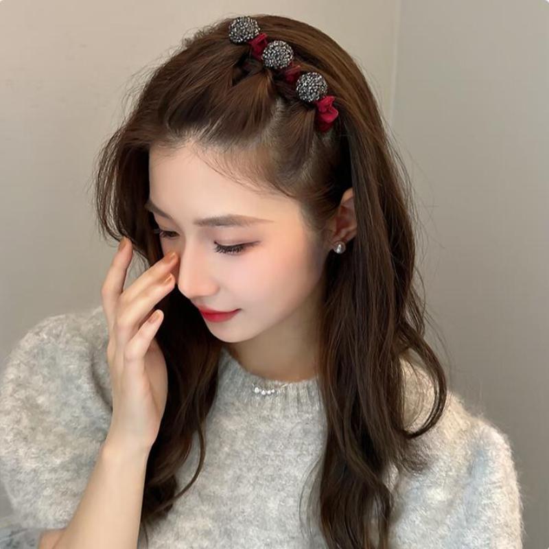 Fashionable Luxurious Rhinestone Side Clips Hair - Braiding Clips Side Bangs and Front - Forehead Broken - Hair Delicate