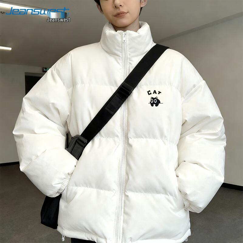 

JEANSWEST Stand Collar Letter Thick Casual Top