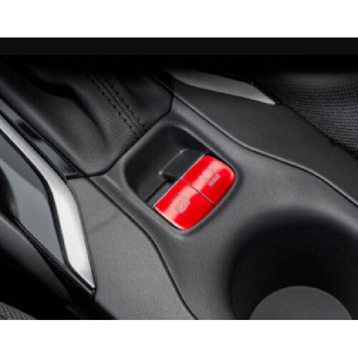 Electronic Handbrake Red Button Sticker Aluminum For Toyota Corolla -
