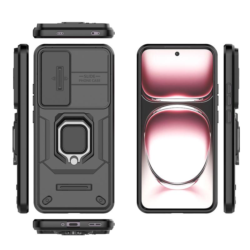 For Oppo Reno 12 Pro 5G Case Slide Camera Ring Holder Armor Phone Cases for Oppo Reno12 Pro 5G CPH2629 6.7" Magnetic Back Cover