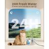 ZYFeeder 2.2L Cat Auto Drinking Water Dispenser Smart Dogs Fountain Pet Water Dispenser Feeder Window Stainless Steel Water Bowl
