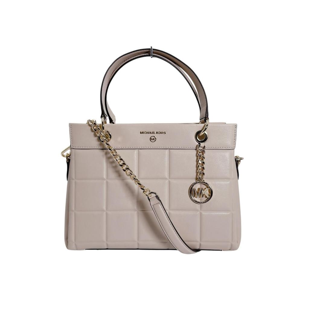 Michael Kors Shoulder Bag Handbag Leather Pink Beige Women 30F1GUSS6L Used