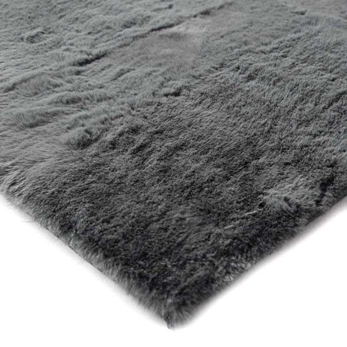 Tapis imitation fourrure extra-doux gris 160x220