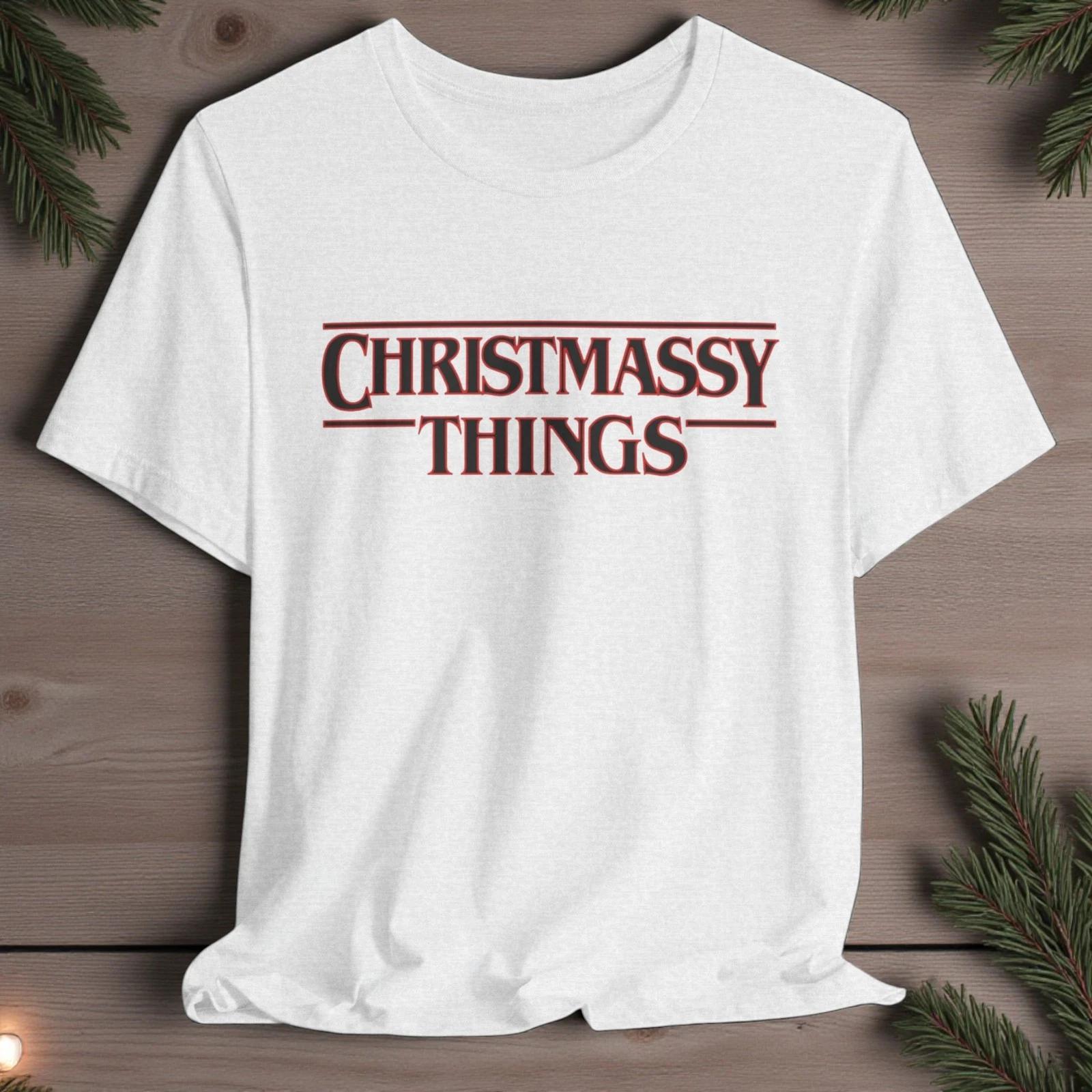 Christmassy Things Unisex T-Shirt, Netflix Stranger Things Fan Art Shirt S